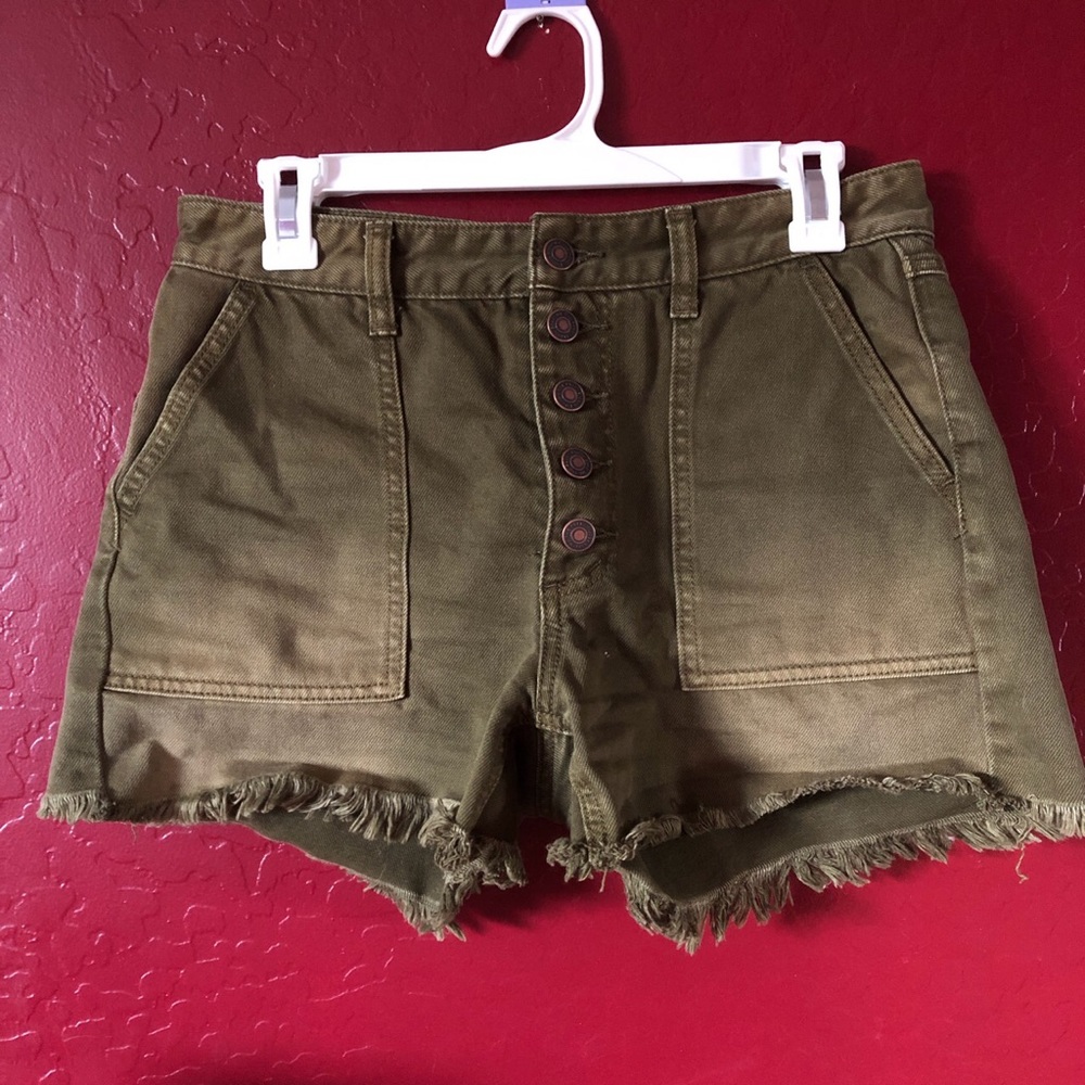 Army green Free People shorts